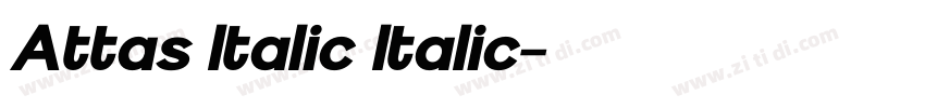 Attas Italic Italic字体转换